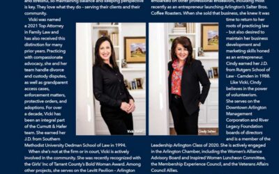 Vicki Hafer and Cindy Salter featured in “Women in Business” issue of Arlington Today